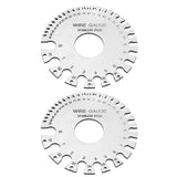 2pcs Stainless Steel Thickness Gauges Professional Standard Metal Sheets Welding Thickness Gauge Type 2