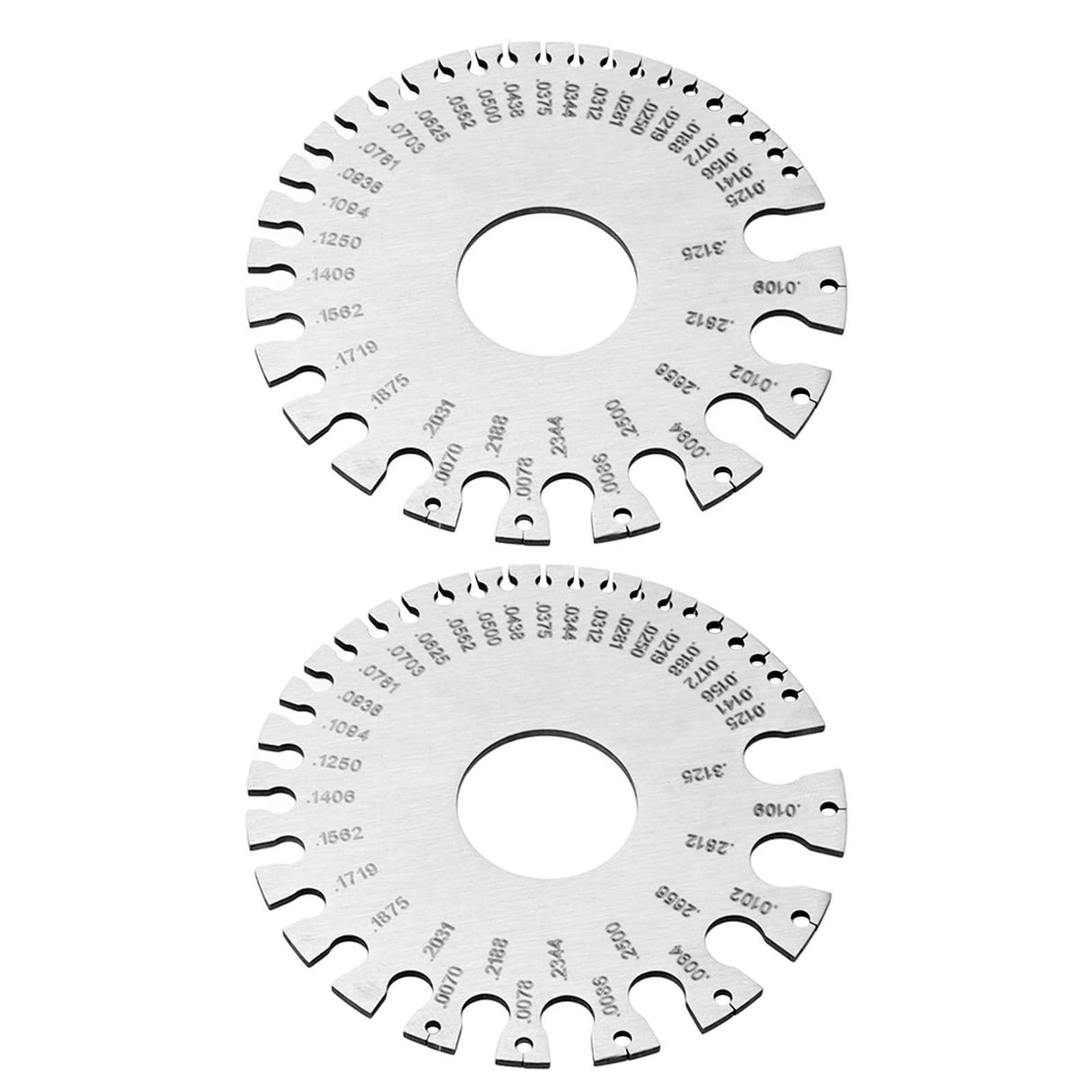 2pcs Stainless Steel Thickness Gauges Professional Standard Metal Sheets Welding Thickness Gauge Type 2