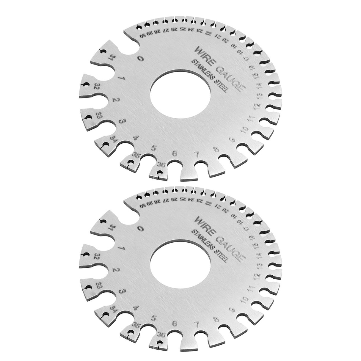 2pcs Stainless Steel Thickness Gauges Professional Standard Metal Sheets Welding Thickness Gauge Type 2