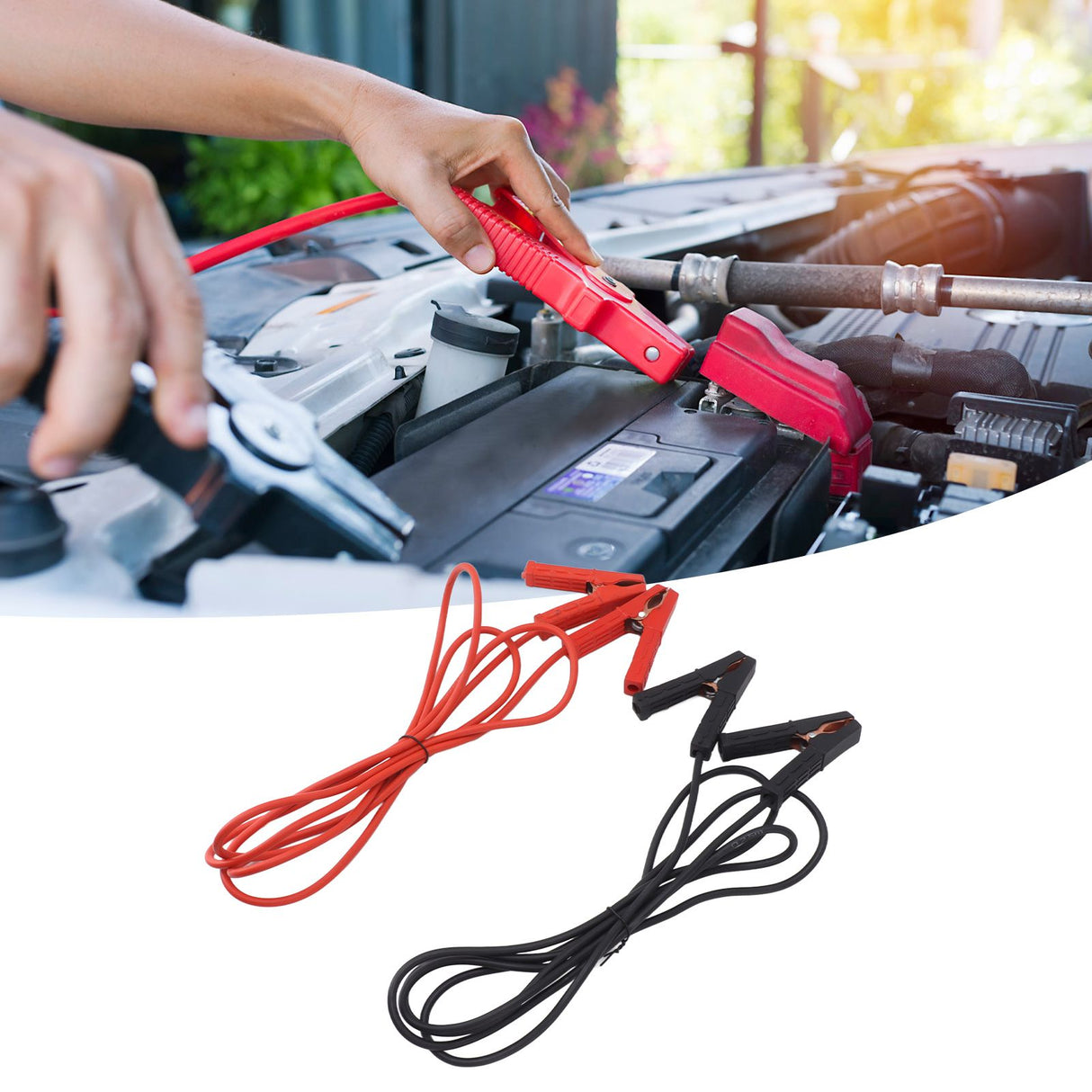Automotive Jumper Cable Durable Heavy Duty Automotive Booster Cable Portable Quick Connect Jumper Cables for Home Outdoors 4m