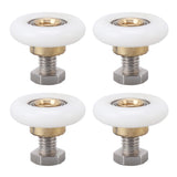 4 Set Shower Door Rollers Runners Wheels Bathroom Glass Door Rollers Runners Pulleys Wheels Replacement Part 25mm