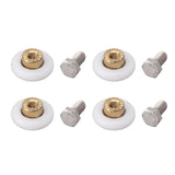 4 Set Shower Door Rollers Runners Wheels Bathroom Glass Door Rollers Runners Pulleys Wheels Replacement Part 25mm