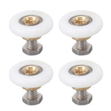 4 Set Shower Door Rollers Runners Wheels Bathroom Glass Door Rollers Runners Pulleys Wheels Replacement Part 27mm