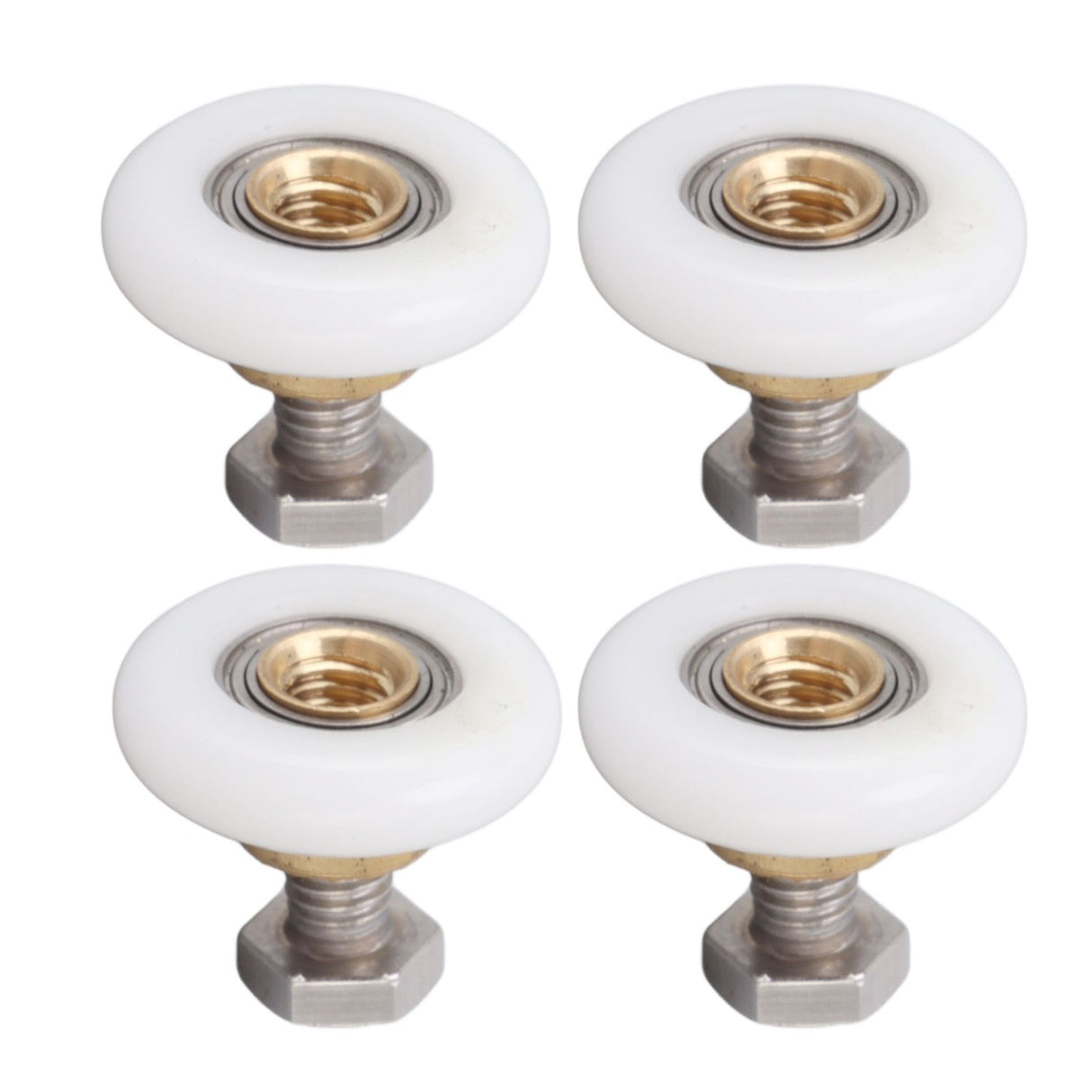 4 Set Shower Door Rollers Runners Wheels Bathroom Glass Door Rollers Runners Pulleys Wheels Replacement Part 27mm