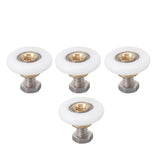 4 Set Shower Door Rollers Runners Wheels Bathroom Glass Door Rollers Runners Pulleys Wheels Replacement Part 27mm - Close-Up Angle