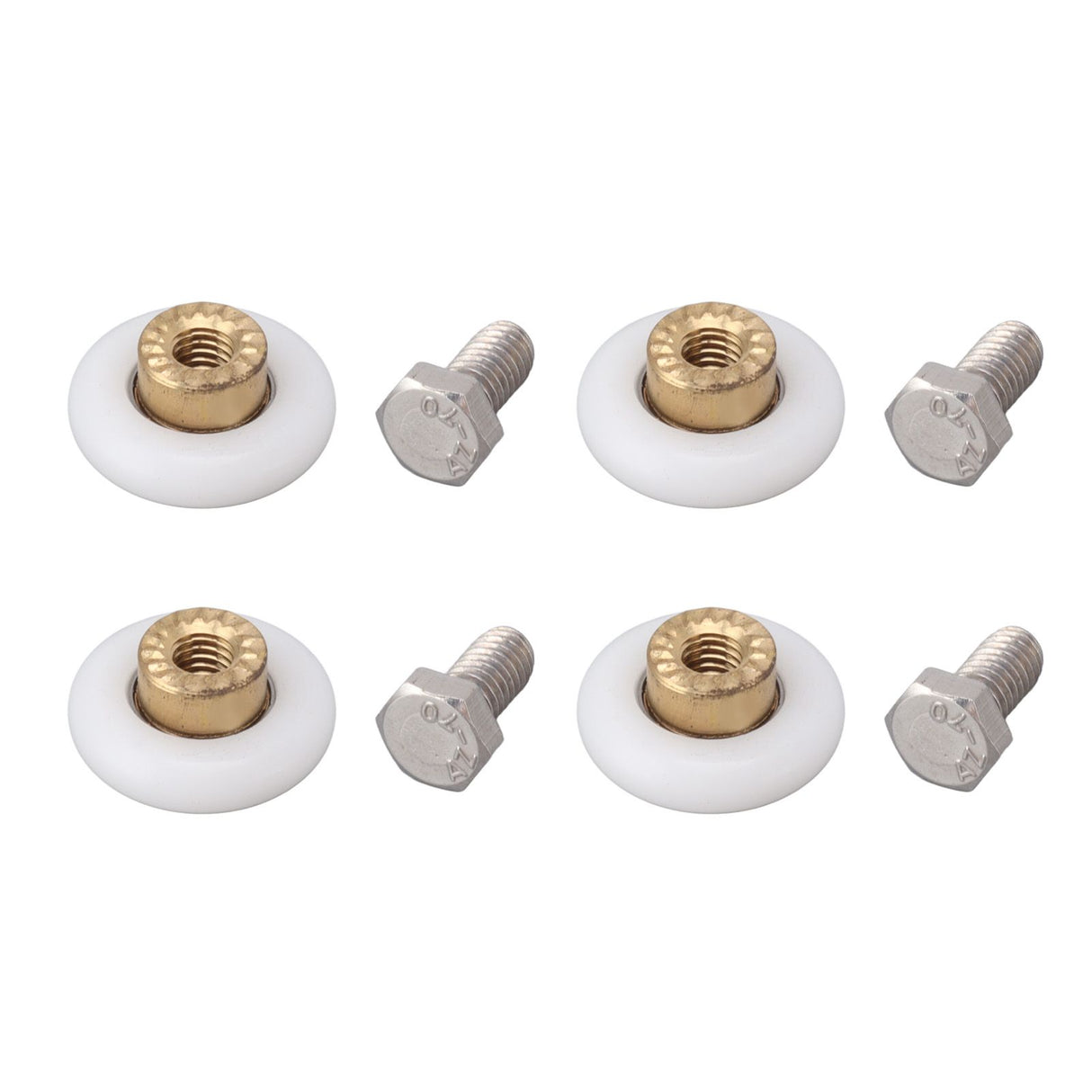 4 Set Shower Door Rollers Runners Wheels Bathroom Glass Door Rollers Runners Pulleys Wheels Replacement Part 27mm