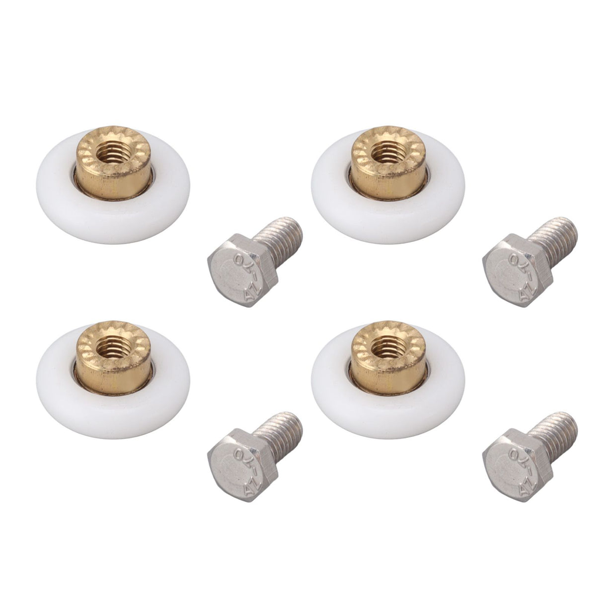 4 Set Shower Door Rollers Runners Wheels Bathroom Glass Door Rollers Runners Pulleys Wheels Replacement Part 27mm