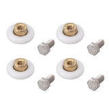 4 Set Shower Door Rollers Runners Wheels Bathroom Glass Door Rollers Runners Pulleys Wheels Replacement Part 27mm