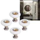 4 Set Shower Door Rollers Runners Wheels Bathroom Glass Door Rollers Runners Pulleys Wheels Replacement Part 27mm - Extra Image