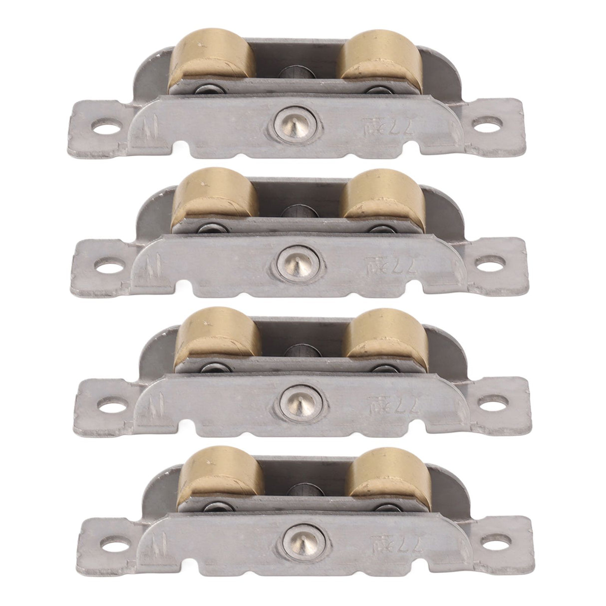 4PCS Sliding Patio Door Roller Assembly Stainless Steel Copper Ball Bearing Wheel Roller Assembly for Glass Door Flat Wheel