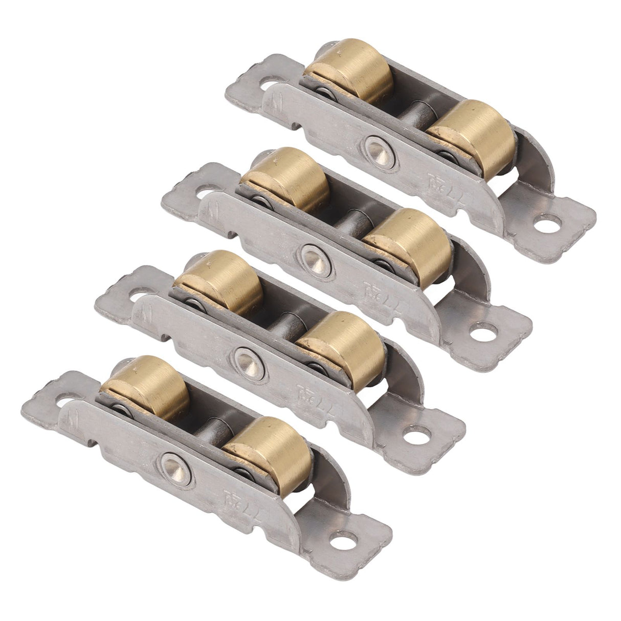 4PCS Sliding Patio Door Roller Assembly Stainless Steel Copper Ball Bearing Wheel Roller Assembly for Glass Door Flat Wheel