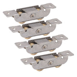 4PCS Sliding Patio Door Roller Assembly Stainless Steel Copper Ball Bearing Wheel Roller Assembly for Glass Door Flat Wheel