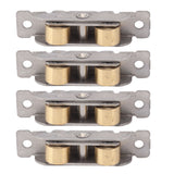 4PCS Sliding Patio Door Roller Assembly Stainless Steel Copper Ball Bearing Wheel Roller Assembly for Glass Door Flat Wheel - Extra Image