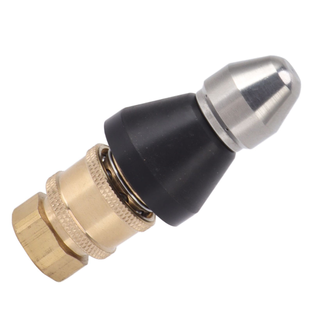 G1/4 Sewer Pipe Cleaning Nozzle Stainless Steel Durable G3/8 Female Thread Adapter Pressure Sewer Jetter Nozzle