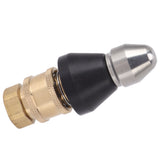 G1/4 Sewer Pipe Cleaning Nozzle Stainless Steel Durable G3/8 Female Thread Adapter Pressure Sewer Jetter Nozzle