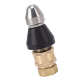 G1/4 Sewer Pipe Cleaning Nozzle Stainless Steel Durable G3/8 Female Thread Adapter Pressure Sewer Jetter Nozzle
