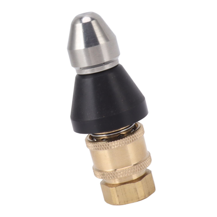 G1/4 Sewer Pipe Cleaning Nozzle Stainless Steel Durable G3/8 Female Thread Adapter Pressure Sewer Jetter Nozzle