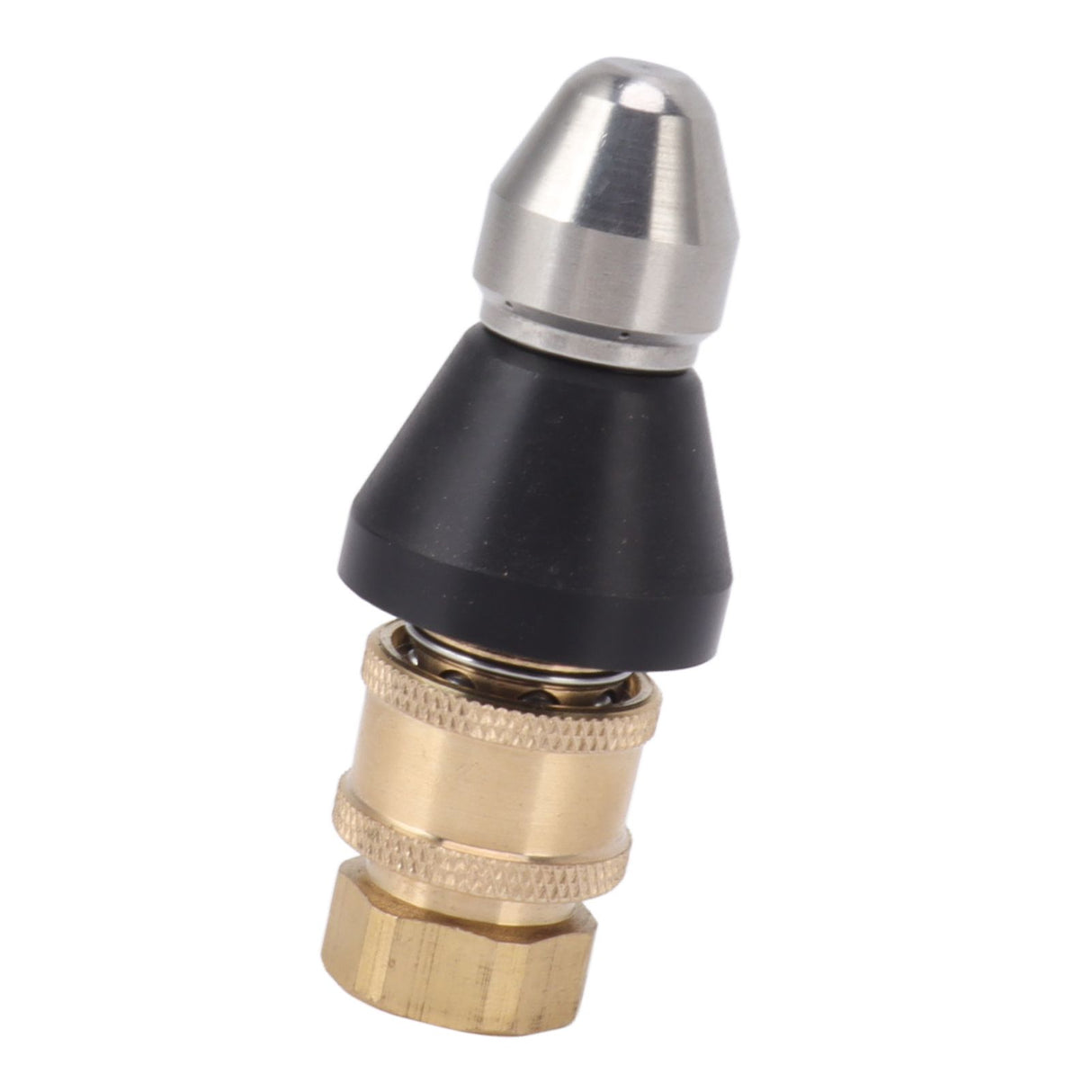 G1/4 Sewer Pipe Cleaning Nozzle Stainless Steel Durable G3/8 Female Thread Adapter Pressure Sewer Jetter Nozzle