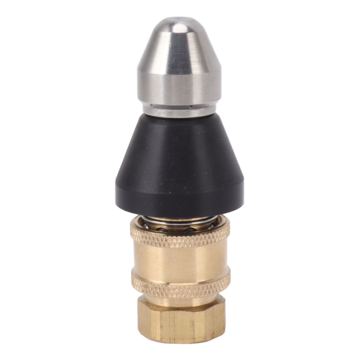 G1/4 Sewer Pipe Cleaning Nozzle Stainless Steel Durable G3/8 Female Thread Adapter Pressure Sewer Jetter Nozzle