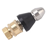 G1/4 Sewer Pipe Cleaning Nozzle Stainless Steel Durable G3/8 Female Thread Adapter Pressure Sewer Jetter Nozzle