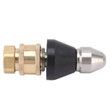 G1/4 Sewer Pipe Cleaning Nozzle Stainless Steel Durable G3/8 Female Thread Adapter Pressure Sewer Jetter Nozzle