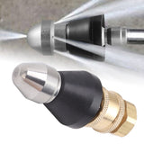 G1/4 Sewer Pipe Cleaning Nozzle Stainless Steel Durable G3/8 Female Thread Adapter Pressure Sewer Jetter Nozzle - Extra Image