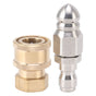 Compact Sewer Nozzle G1/4 Quick Insert Drain Hose Nozzle Pressure Washer Nozzle Fittings Sewer for Internal Thread G3/8