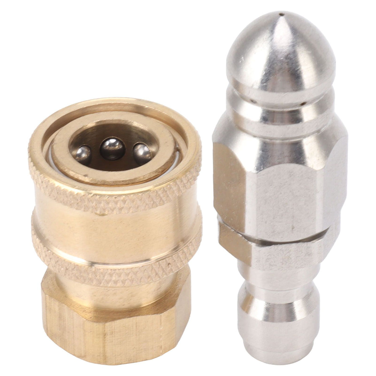 Compact Sewer Nozzle G1/4 Quick Insert Drain Hose Nozzle Pressure Washer Nozzle Fittings Sewer for Internal Thread G3/8