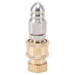 Compact Sewer Nozzle G1/4 Quick Insert Drain Hose Nozzle Pressure Washer Nozzle Fittings Sewer for Internal Thread G3/8