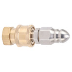 Compact Sewer Nozzle G1/4 Quick Insert Drain Hose Nozzle Pressure Washer Nozzle Fittings Sewer for Internal Thread G3/8