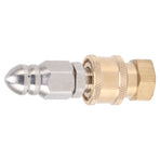 Compact Sewer Nozzle G1/4 Quick Insert Drain Hose Nozzle Pressure Washer Nozzle Fittings Sewer for Internal Thread G3/8