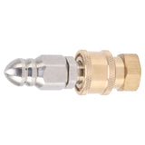 Compact Sewer Nozzle G1/4 Quick Insert Drain Hose Nozzle Pressure Washer Nozzle Fittings Sewer for Internal Thread G3/8 - Rear View