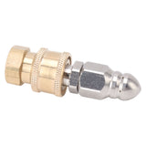Compact Sewer Nozzle G1/4 Quick Insert Drain Hose Nozzle Pressure Washer Nozzle Fittings Sewer for Internal Thread G3/8