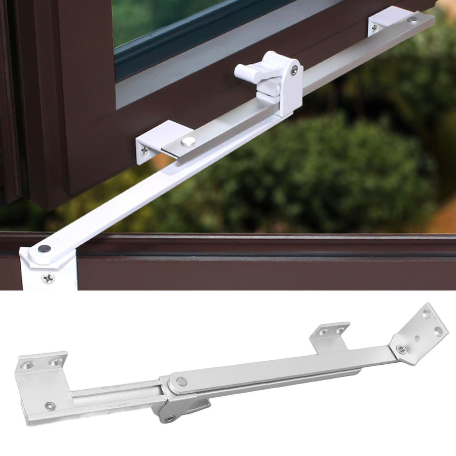Casement Window Hinge Adjustable T Shape Positioning Window Safety Hinge Extrapolated Window Fitting for Home Office Silver