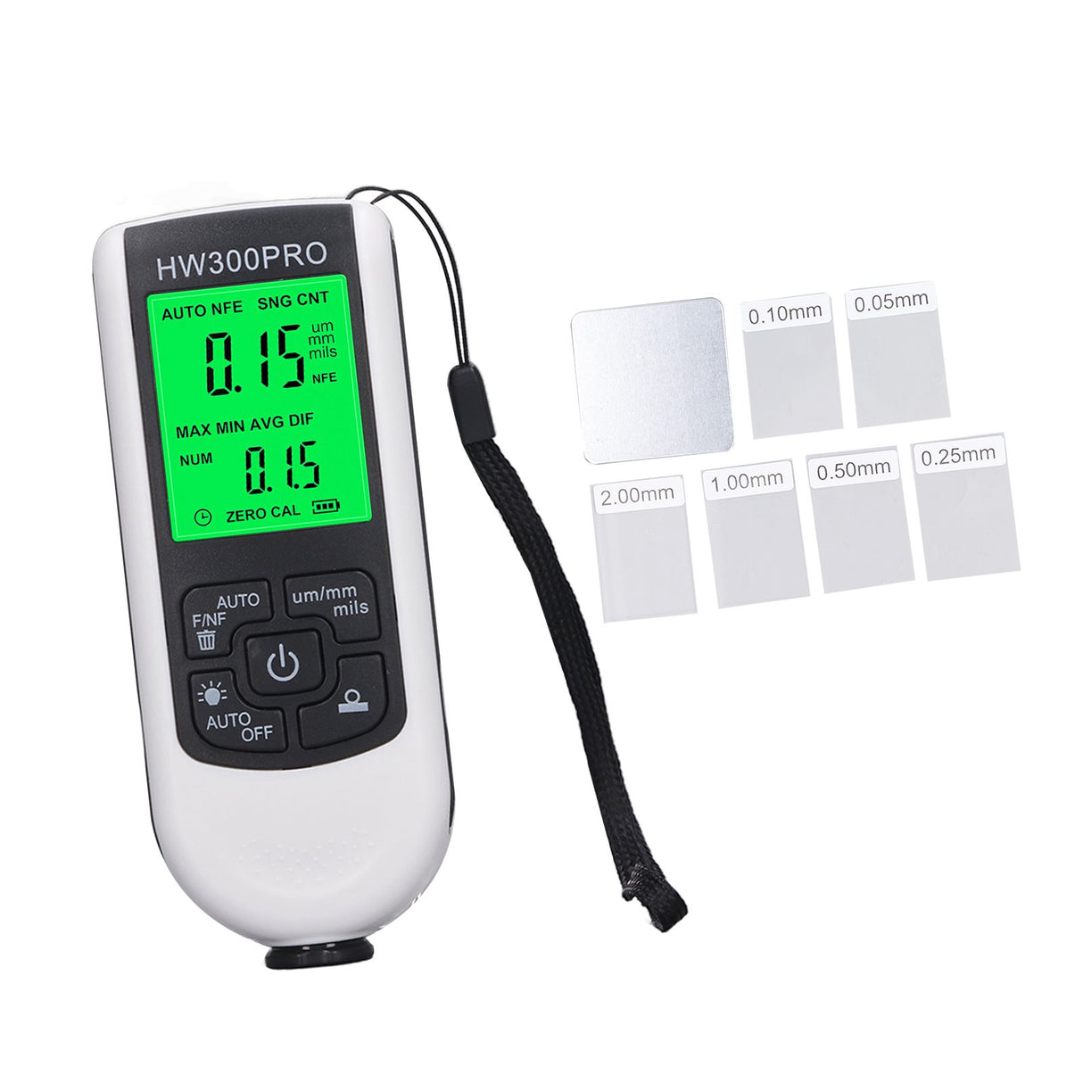 Coating Thickness Gauge High Accuracy Paint Depth Gauge Meter Antislip Thickness Meter Gauge White