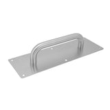 Pull Push Door Plate Handle with Screws 304 Stainless Steel White Oval Handle for Offices Hotels Restaurants - Extra Image