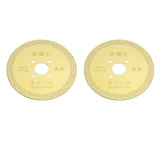 2Pcs Cutting Saw Blade 100mm Diamond Ceramic Saw Blade Porcelain Cutting Blade for Angle Grinder Cutting Machine 100x10mm / 3.9x0.4in - Front View