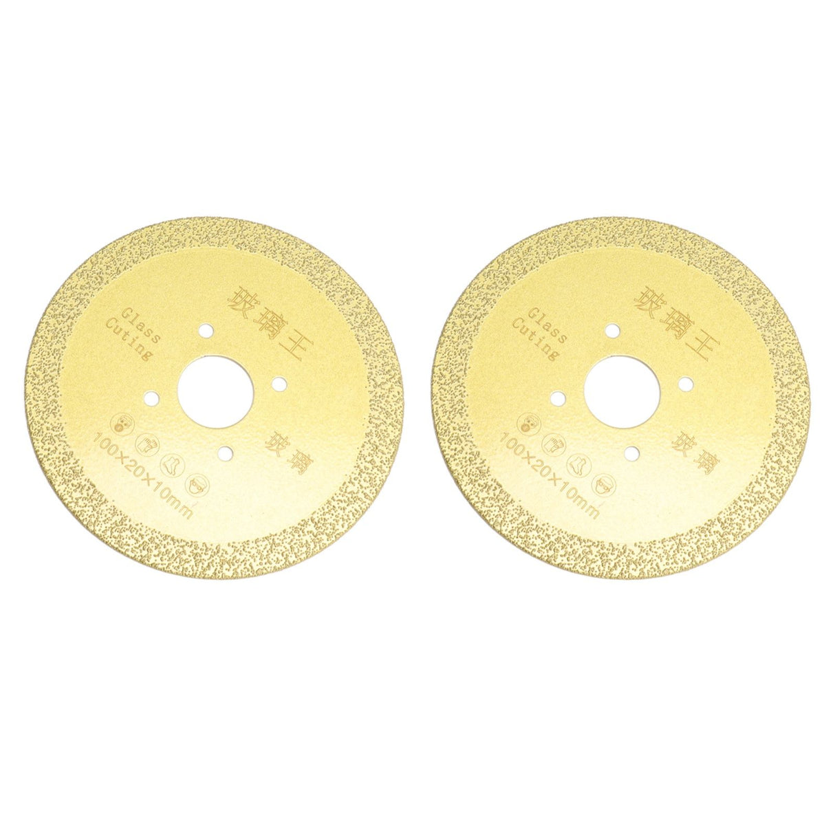 2Pcs Cutting Saw Blade 100mm Diamond Ceramic Saw Blade Porcelain Cutting Blade for Angle Grinder Cutting Machine 100x10mm / 3.9x0.4in