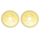 2Pcs Cutting Saw Blade 100mm Diamond Ceramic Saw Blade Porcelain Cutting Blade for Angle Grinder Cutting Machine 100x10mm / 3.9x0.4in - Top-Down View