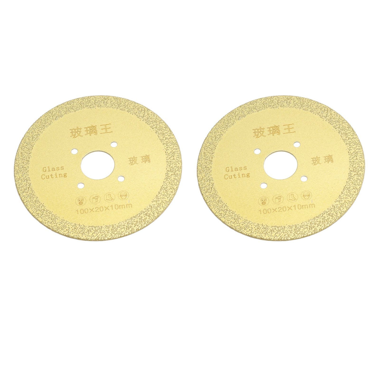 2Pcs Cutting Saw Blade 100mm Diamond Ceramic Saw Blade Porcelain Cutting Blade for Angle Grinder Cutting Machine 100x10mm / 3.9x0.4in