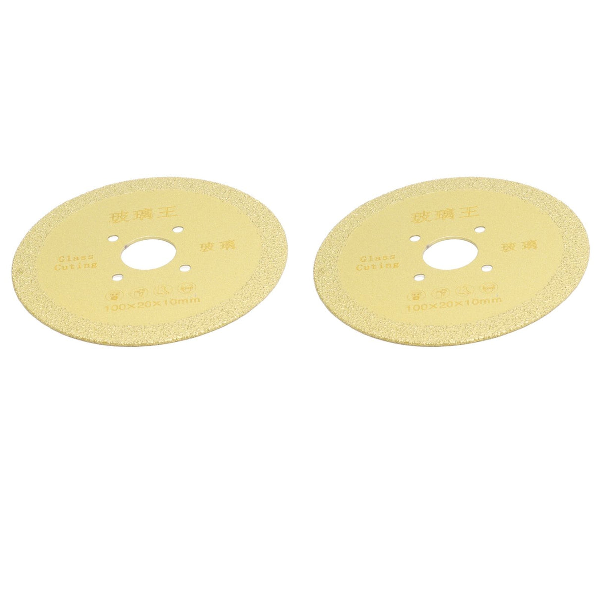 2Pcs Cutting Saw Blade 100mm Diamond Ceramic Saw Blade Porcelain Cutting Blade for Angle Grinder Cutting Machine 100x10mm / 3.9x0.4in
