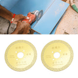 2Pcs Cutting Saw Blade 100mm Diamond Ceramic Saw Blade Porcelain Cutting Blade for Angle Grinder Cutting Machine 100x10mm / 3.9x0.4in - Extra Image