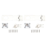 2PCS Keyed Hasp Locks 201 Stainless Steel Zinc Alloy Twist Knob Catch Latch Safety Lock for Cabinets Doors Silver