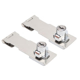 2PCS Keyed Hasp Locks 201 Stainless Steel Zinc Alloy Twist Knob Catch Latch Safety Lock for Cabinets Doors Silver - Close-Up Angle