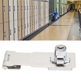 2PCS Keyed Hasp Locks 201 Stainless Steel Zinc Alloy Twist Knob Catch Latch Safety Lock for Cabinets Doors Silver - Extra Image