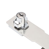 2PCS Keyed Hasp Locks 201 Stainless Steel Zinc Alloy Twist Knob Catch Latch Safety Lock for Cabinets Doors Silver