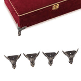 20PCS Metal Box Feet Zinc Alloy Fine Detail Jewelry Box Hardware Feet for Wooden Box Jewelry Box
