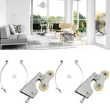 2PCS Wardrobe Pulley Stainless Steel Sliding Door Roller Wheels Waterproof Copper Core for Closet Cabinet Furniture Bathroom Concave - Extra Image