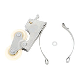 2PCS Wardrobe Pulley Stainless Steel Sliding Door Roller Wheels Waterproof Copper Core for Closet Cabinet Furniture Bathroom Convex - Front View
