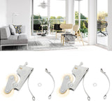 2PCS Wardrobe Pulley Stainless Steel Sliding Door Roller Wheels Waterproof Copper Core for Closet Cabinet Furniture Bathroom Convex - Extra Image